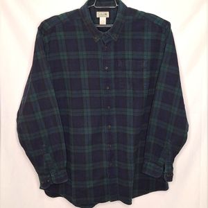 LL Bean Scotch Plaid Tartan Flannel Shirt - Cotton - Size XXL TALL